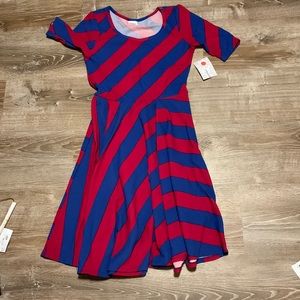 Women’s large new with tags red and blue striped dress